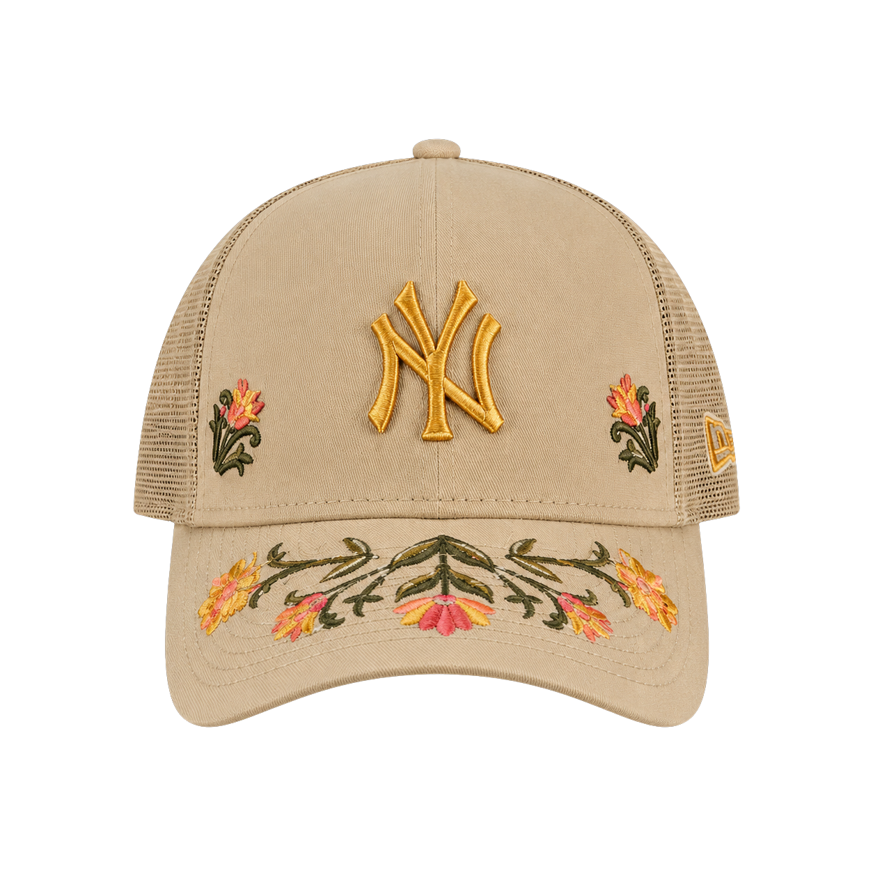 NEW ERA NEW YORK YANKEES MLB FLORAL 9FORTY A-FRAME TRUCKER SNAPBACK