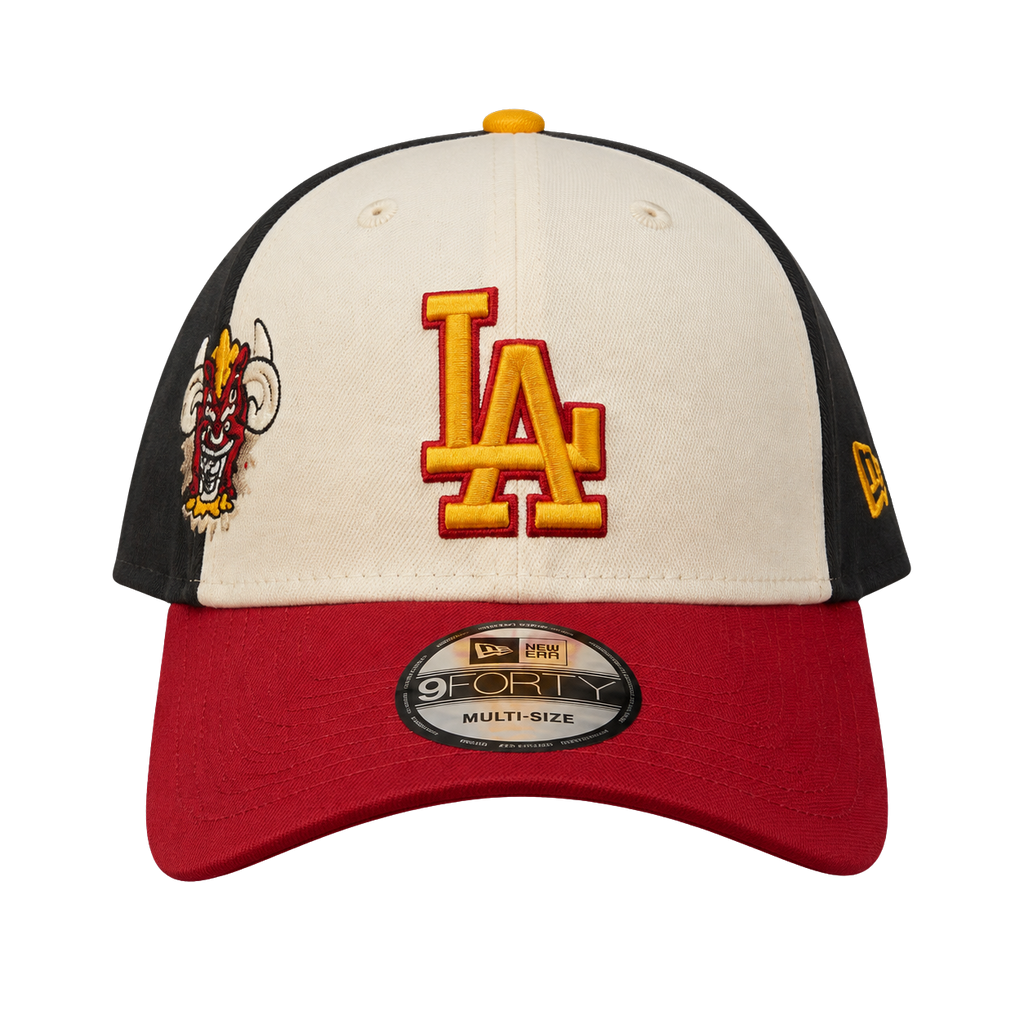 NEW ERA LOS ANGELES DODGERS CREAM BURGUNDY BLACK 9FORTY