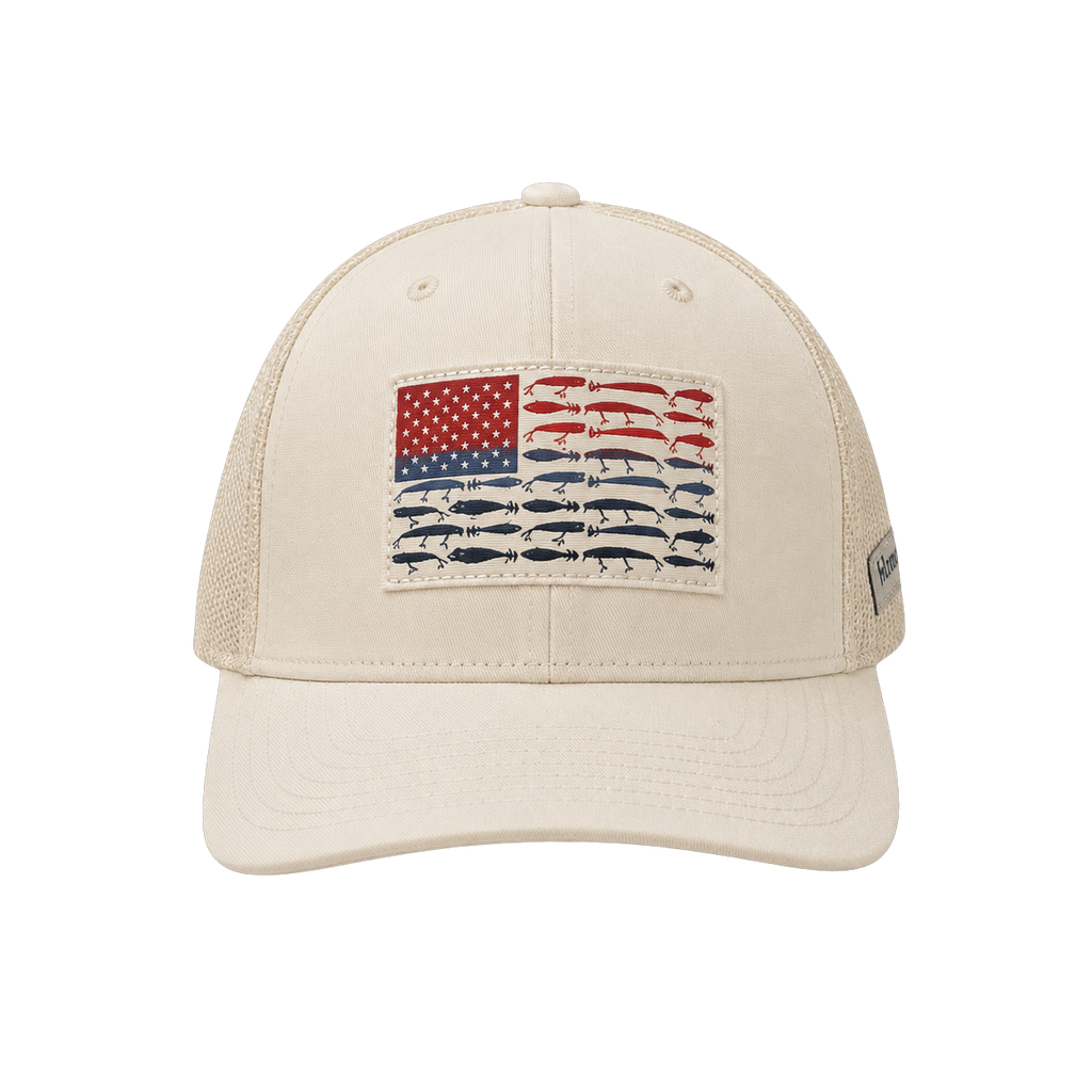 COLUMBIA PFG FISH FLAG MESH SNAPBACK