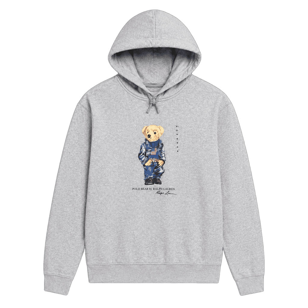POLO RALPH LAUREN DENIM BEAR FLEECE HOODIE