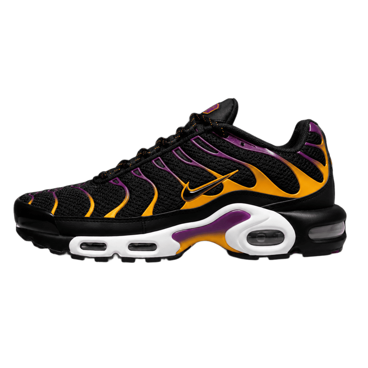 NIKE AIR MAX PLUS "BLACK UNIVERSITY GOLD VIOTECH"