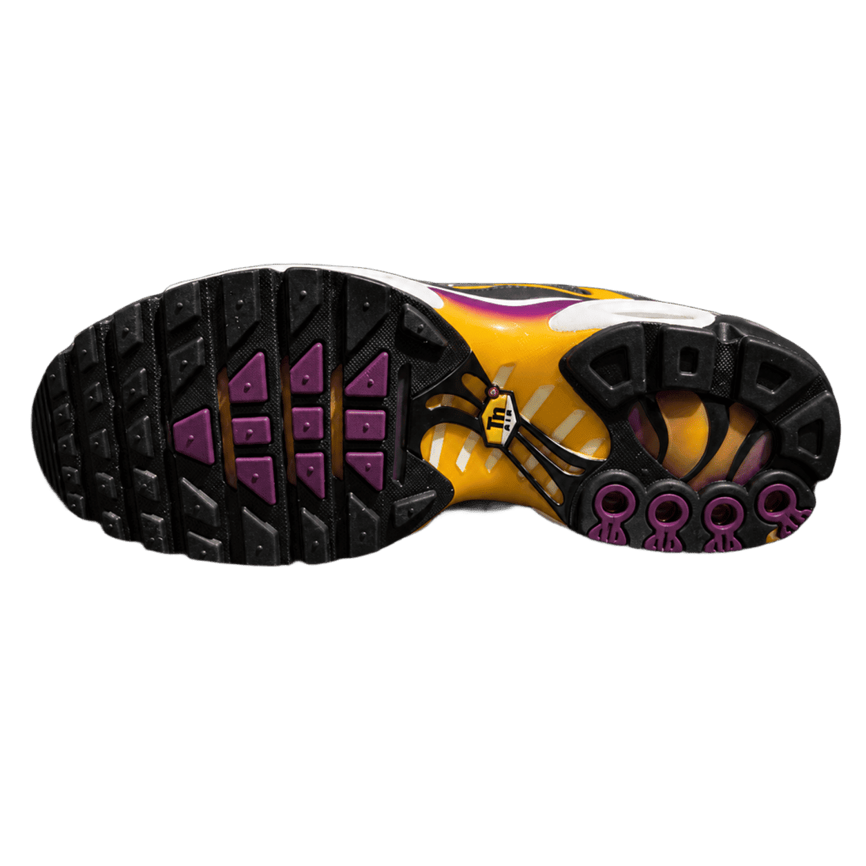 NIKE AIR MAX PLUS "BLACK UNIVERSITY GOLD VIOTECH"